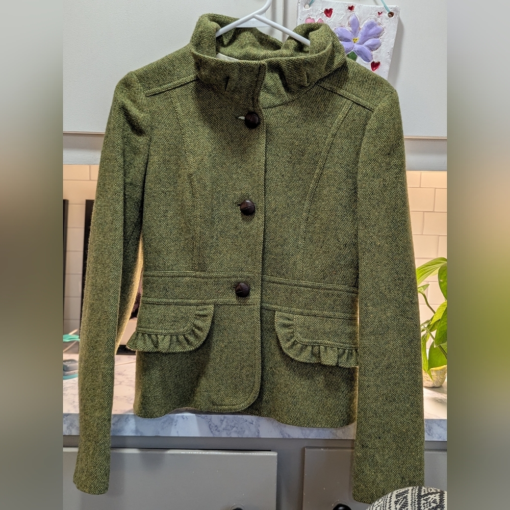 J. Crew Olive Wool Blazer